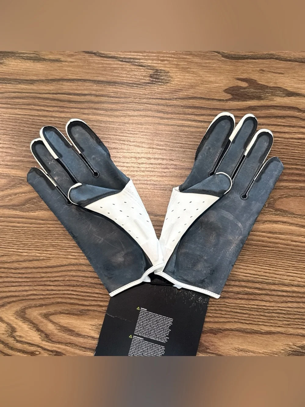 Size 2XL Nike Vapor Jet 5.0 FG Hydragrip Receiver Gloves White/Black PGF048